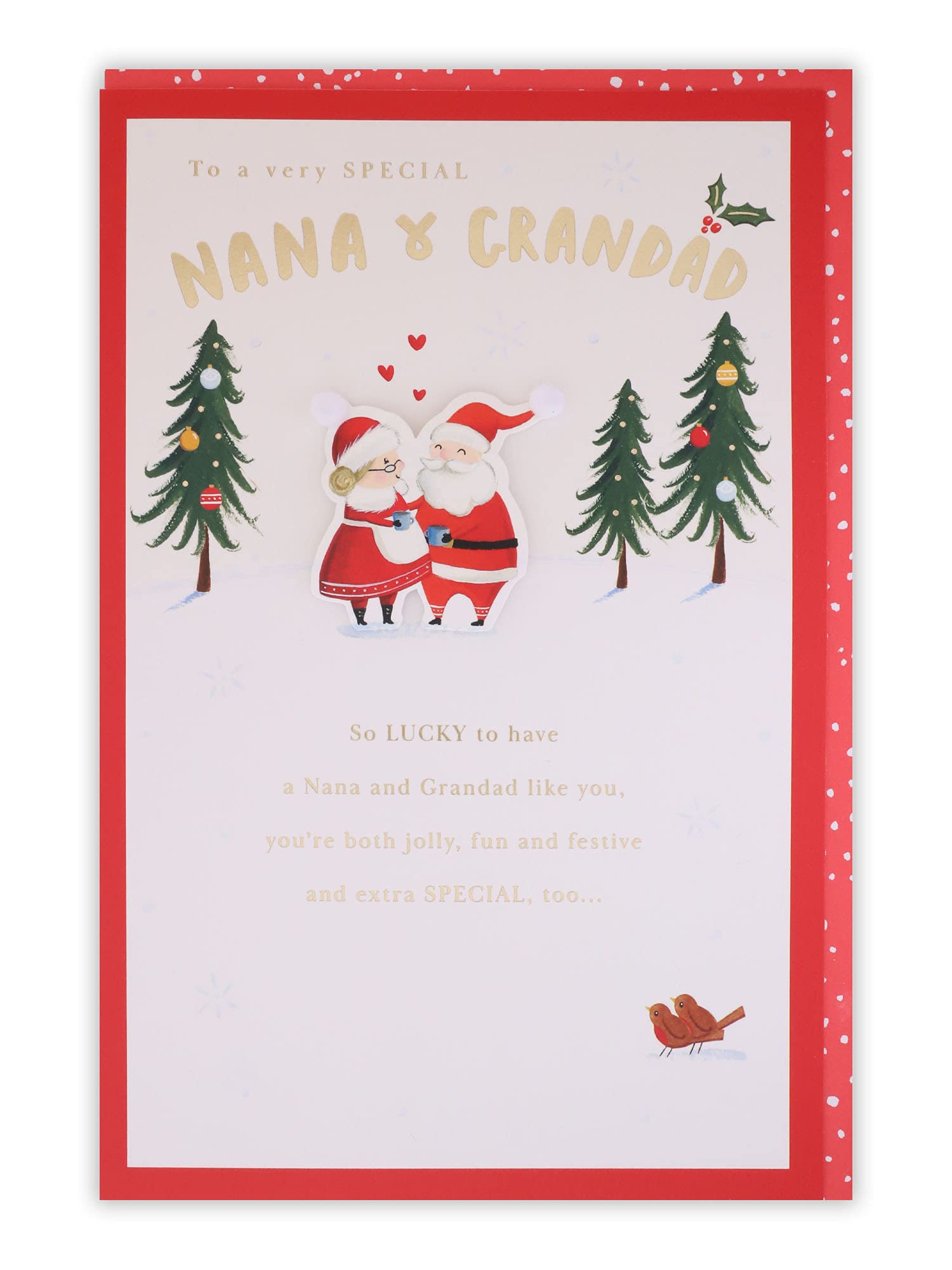 Clintons: Mr & Mrs Claus Nana & Grandad Christmas Card, Multi-Colour, 155 x 235, 1170793