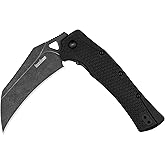 Kershaw Dawnstar Pocket Knife, Black, 3.5 Inch Hawkbill Blade | EDC with Assisted Opening, Reversible Pocketclip, Everyday Carry for Men and Women
