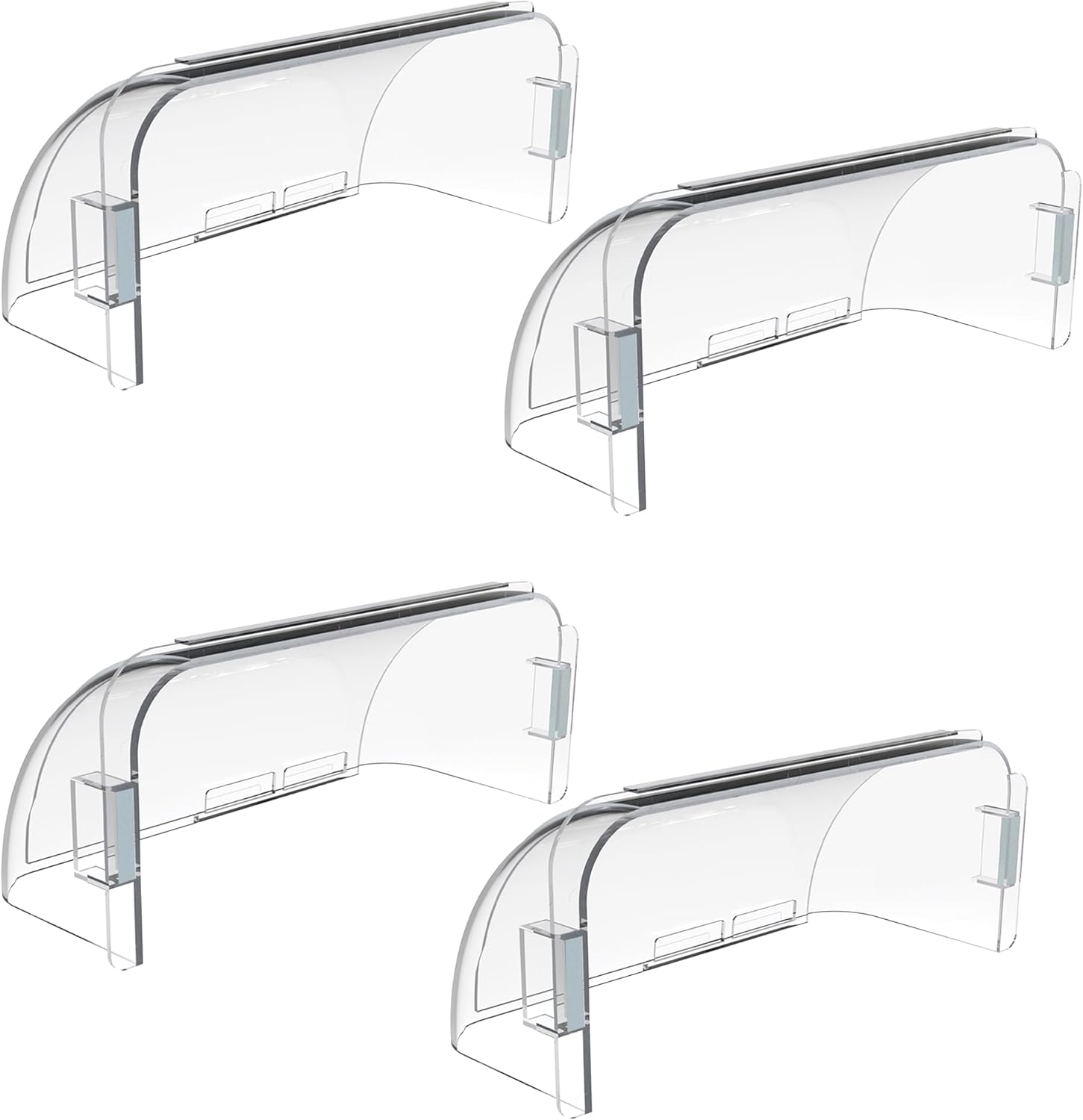 Registers, Grilles & Vents - Register Vent Deflector with Neodymium Magnets - Air Vent Deflector for Floor, Sidewall, and Ceiling (4 Pack, Clear)