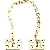 TAODAN Furniture Chain Hardware 12 Inch Long Solid Polished Brass Transom Chain for Limiting Window and Door Opening Range