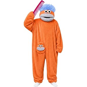 Funny Big Mouth Monster Onesie for Kids Fleece Silly Onesie with Big Comb | Soft Fleece Wearable Goofy Onesies for Boys Girl