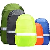 Frelaxy Hi-Visibility Backpack Rain Cover with Reflective Strip 100% Waterproof for Hiking, Camping, Biking, Traveling