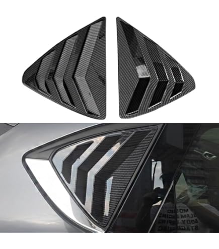 Car Rear Side Window Louvers Shutters Blinds Cover Trim For Tesla Model
