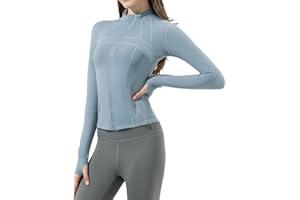 Ncvtang Women's Workout Running Track Jackets Slim Fit Full Zip Yoga Jacket lightweight trendy athletic