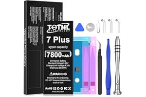 TQTHL Battery for iPhone 7 Plus Replacement, [7800mAh] 2025 New 0 Cycle High Capacity Only A1661/A1784/A1785 Li-ion Batteries with Professional Repair Tools Kits