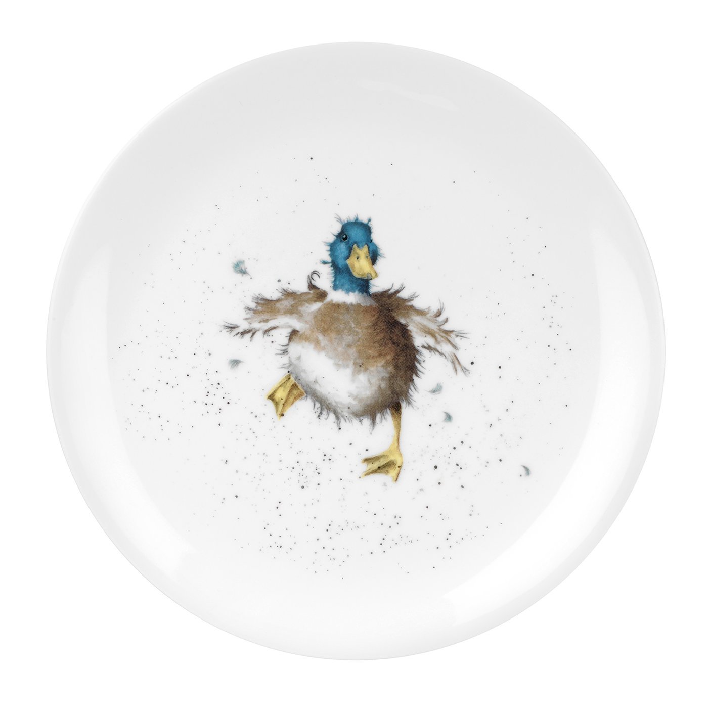 Portmeirion Home & Gifts Wrendale Coupe Plate - Waddle And A Quack (Duck), Multi Coloured