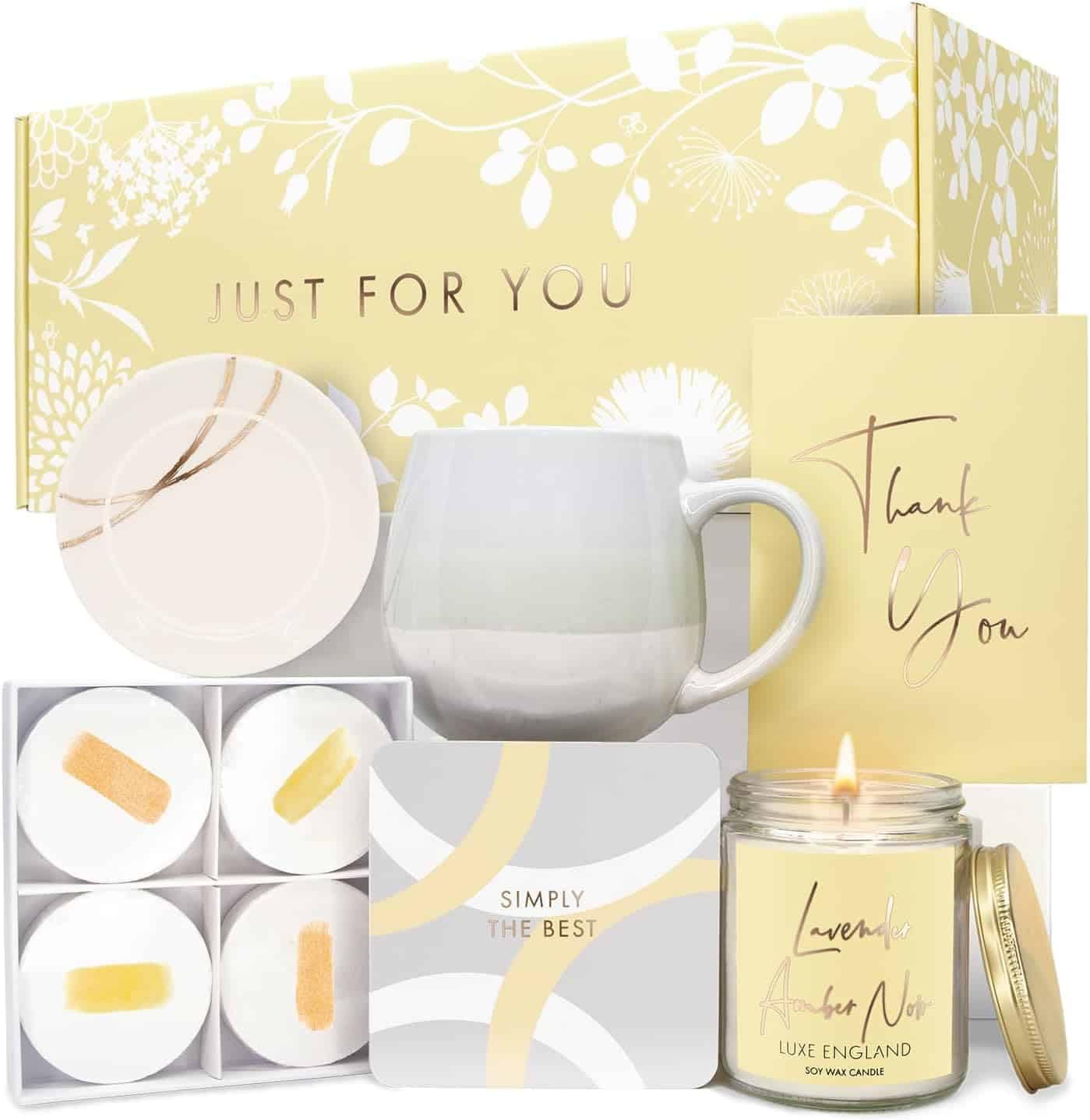 Luxe England Gifts Unique Thank You Hamper for Women - Best Thank You Gifts for Women Colleagues, Staff, Teachers or Employee Appreciation Gifts