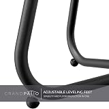 Grand patio Round Outdoor Side Table Lightweight Adjustable Black view 6