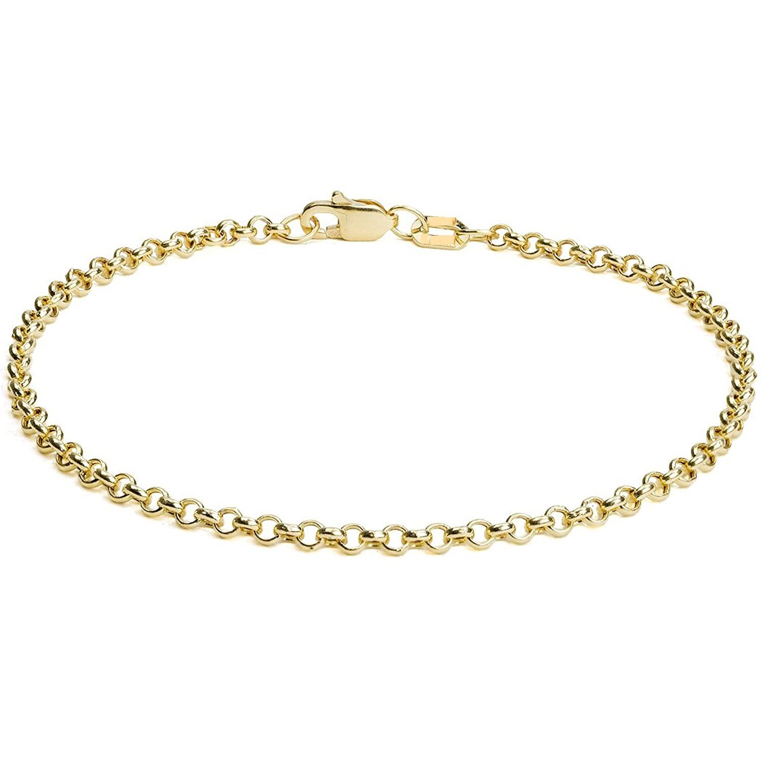 2.70 mm Wide Belcher Rolo Link Bracelet 14 Carat / 585 Yellow Gold (19)