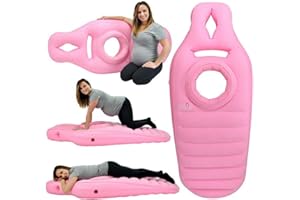 Oreiller de grossesse avec trou pour dormir, oreillers de maternité et de corps gonflables pour femmes enceintes, matelas de 