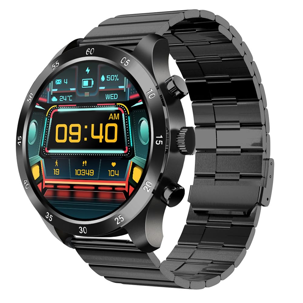 TYBERLEY Men's Smartwatch 1.32" HD Round Screen Bluetooth Talk Activity Tracker Blood Pressure/Oxygen/Heart Rate/Sleep Monitoring IP67 Waterproof Sports & Fitness Watch for Android iOS