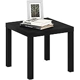 Furinno Classic Homey Square Parsons Side End Table, 1-Pack, Black