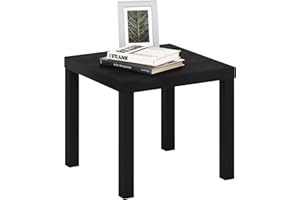 Furinno Classic Homey Square Parsons Side End Table, 1-Pack, Black