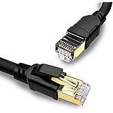 Yauhody CAT8 Ethernet Cable 1.5ft, High Speed 40Gbps 2000MHz SFTP Internet Network LAN Wire Cables with Gold Plated RJ45 Conn