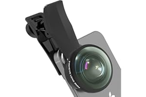 Veedzoens 8MM 220°Fisheye Lens for iPhone Android Smartphone, Compatible with SmallRig NEEWER Phone Cage, with 17mm Thread Universal Phone Lens Clip and Black Portable Bag
