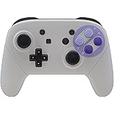 eXtremeRate Classics SNES Style Soft Touch Faceplate Backplate Handles for Nintendo Switch Pro Controller, DIY Housing Shell Grip and Buttons for Nintendo Switch Pro - Controller NOT Included
