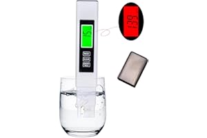 AMACAVIX Water Quality Tester for Pool, Aquarium & Household - Dual Color Display (Green=Good), Measures TDS, Conductivity, Temperature (°F/°C)
