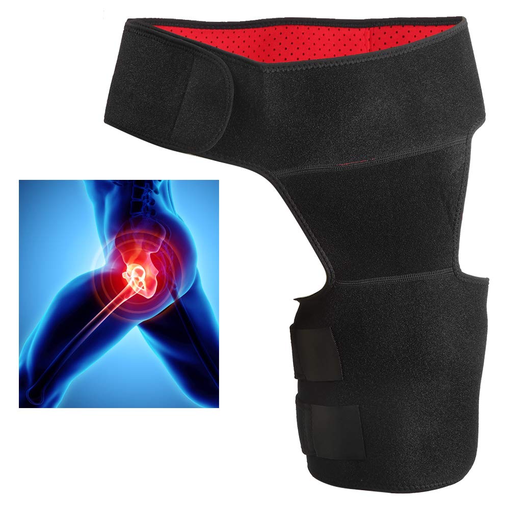 Betued Adjustable Compression Brace Groin Support Wrap, Groin Support Brace, Hip Joint Support Pain Relief Hamstring Sciatica Wrap Hip Brace for Men and Women Thigh, Hamstring Recovery