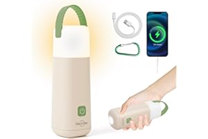 Dawnrise LED Camping Lantern, Up to 350 Hours Rechargeable Camping Light, 4 Modes Outdoor Flashlight Lantern with Red Light, Water Resistant Portable Tent Light for Emergency,Hiking,Hurricane (Green)