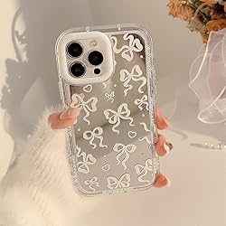 FLIRACON Love Heart Bow Plating Mirror Soft Phone