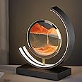 Heuanpte 3D Sand Art Light, Round Sand Picture Lamp with Stand - 3 Colors, Relaxing Desktop Home Office Decor