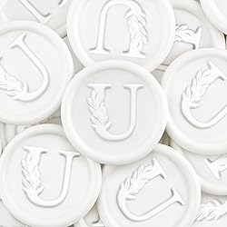 25Pcs White Wax Seal Stickers Handmade Vintage