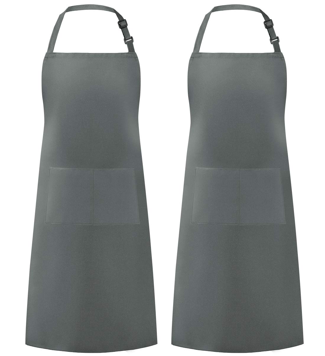 Syntus Set of 2 Aprons, dark grey, 26.8 × 33.1 inch