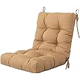 ARTPLAN All Weather Chair Outdoor Cushions Seat Back Chair Cushions Wicker Tufted Pillow for Patio Outdoor Furniture
