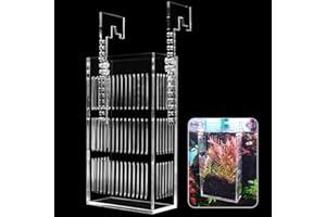La La Pet®Adjustable Hanging Aquarium Plant Holder Acrylic Breeder Box for Fish Tank Transparent Hatching Incubator Box Isolation Box for Small Fish Small