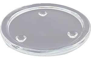 Transparent Glass Set, Round Candle Plate with Pillar Candle Holder Stand, Decorative Glass Cup Mat for Home Decor and Event 