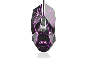 MageGee G10 Gaming Mouse, Ergonomic Optical Gaming Mouse, 7 Colors Breathing LED Backlit Computer Mouse, 6 Adjustable DPI (up
