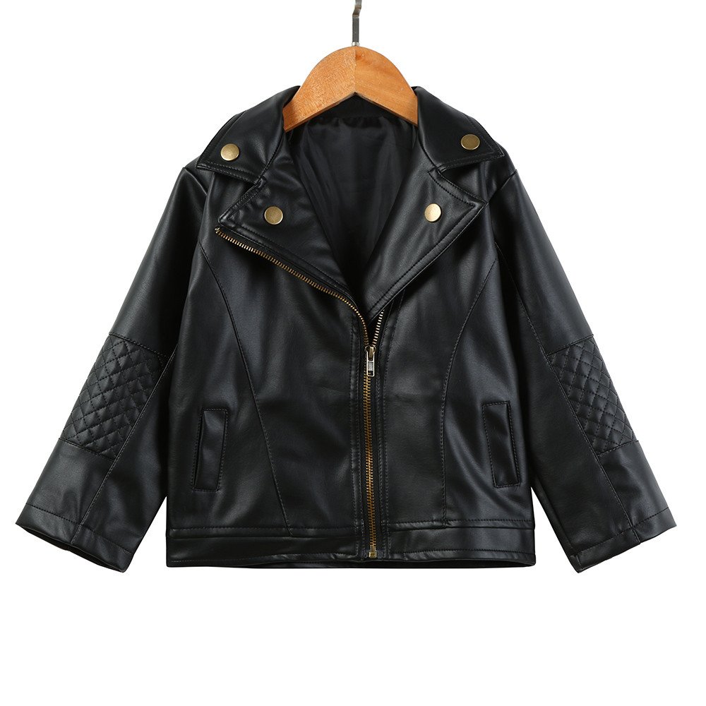 Veste En Cuir Courte Mixte Enfant Bebe Garcon Fille 1 4 Ans Automne Hiver Vetements Manteau Blazar Manteaux Chaud Blouson Sweat Doudoune Kangrunmy Bebe Fille 0 24m Bebe