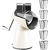 Rotary Cheese Grater Shreeder with Handle - Vegetable Slicer Nuts Grinder Large Capacity Kitchen Manual Vegetable Chopper for