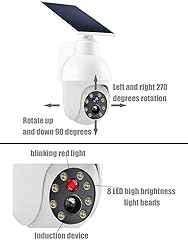 High brightness solar powered analog surveillance