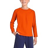BRISIRA Boys Rash Guard UPF 50+ Cooling Kids Swim Shirt Long Sleeve SPF Sun Protection Quick Dry Fishing for Youth 6-16Y
