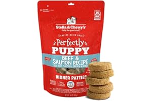 Stella & Chewy's Freeze Dried Raw Dinner Patties – Crafted for Puppies – Grain Free, Protein Rich Perfectly Puppy Beef & Salmon Recipe – 14 oz Bag
