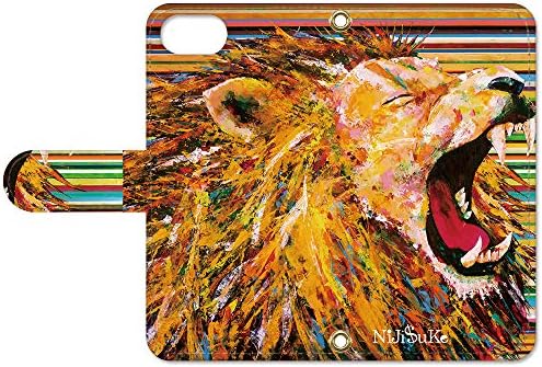 Amazon Co Jp Iphonese 第2世代 Iphone8 Iphoneケース 手帳型 カード収納 ミラー付き ストラップホール ライオン 遠吠え アイフォンケース スマホケース 携帯電話用ケース Collaborn Nijisuke ニジスケ ブラウン Iphone7 Iphone6s Iphone6対応 家電 カメラ