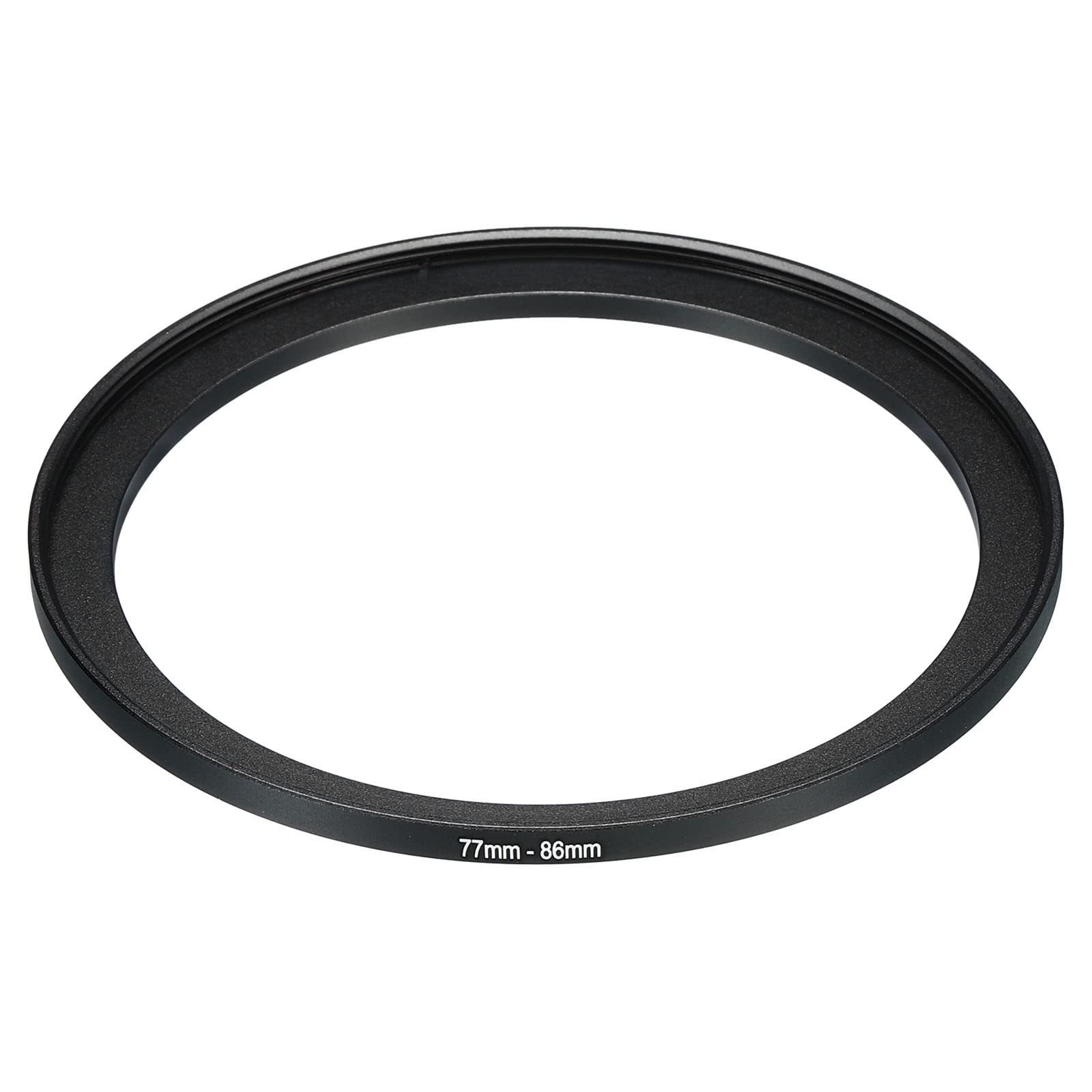 PATIKIL 77mm-86mm Metal Step Up Ring, Camera Lens Filter Adapter Ring Aluminum Filter Adapter Ring for Camera Lenses Hood, Black