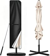 Teynewer Parasol Cover 240x57cm Waterproof Garden Umbrella 3-4m
