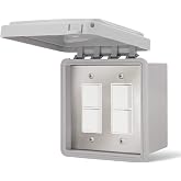 Infratech Dual Duplex Stack Switch, Surface Mount Control W/Weatherproof Cover, 14-4325