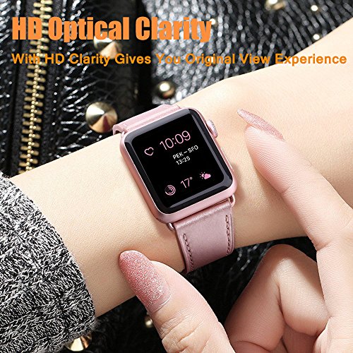 Apple Watch Series 1/2/3 38mm Screen Protector, Full Coverage Tempered Glass 9H Hardness,Anti-Fingerprint,Anti-Scratch,Ultra-Clear,Bubble Free Screen Protector Compatible Apple Watch Series 1/2/3 38mm - Thumbnail 6