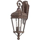 Minka Lavery Outdoor Wall Light 8691-61 Harrison Cast Aluminum Exterior Wall Lantern, 120 Watts, Rust