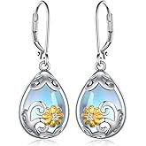 Sunflower Earrings for Women 925 Sterling Silver Sunflower Dangle Earrings Sunflower Jewelry Gifts for Women