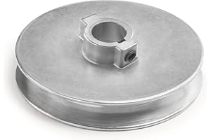 T TERRE Terre Products, Heavy Duty 4" V-Groove Drive Pulley, Precision 3/4" Bore, Robust Z3A Zinc Alloy Die Cast Pulley