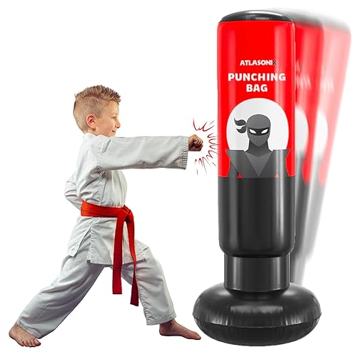 Ninja Karate Punching Bag for Kids Boys Girls 4-8 6-10 Years Old