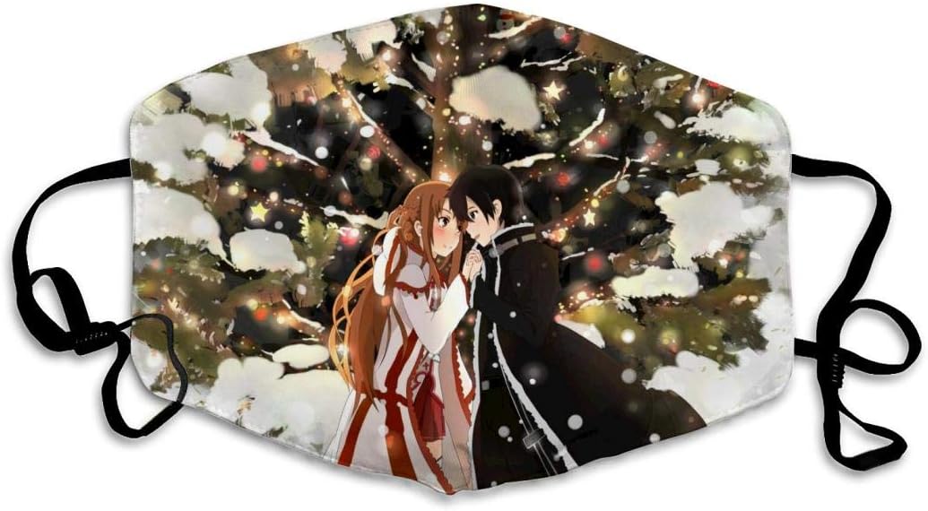 SukedddTE Unisex Halloween Mouth Mask, Sword Art Online 6 Boys Fashion Smoke Nose Face Mouth Halloween Mask for Kids and Adults