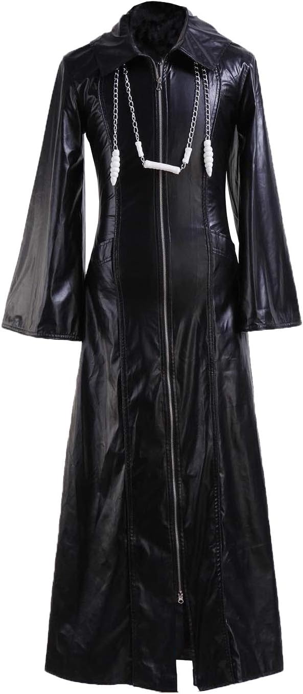 Cosplaybar Mens Organization XIII Kingdom Hearts Roxas Leather Coat Outfit Cosplay Costume