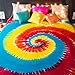 Folkulture Hippie Tapestry Wall Hanging Bohemian Hippie Mandala Bedspread Indian Bedding for Bedroom College Dorm Room Home Decor or Beach Picnic Blanket - Spiral Tie Dye Queen Size Boho Gypsy Spread