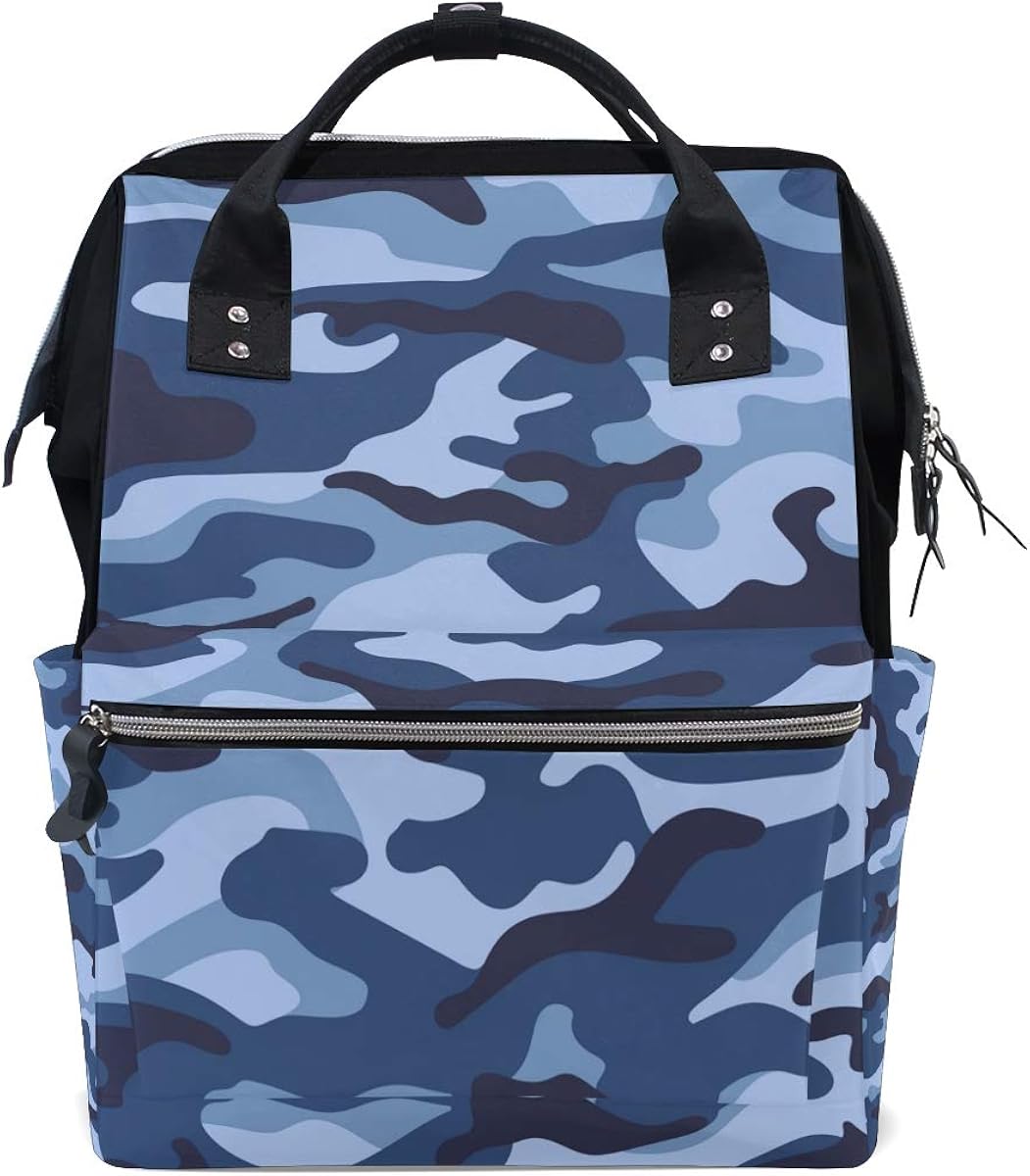 blue camo diaper bag