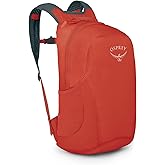 Osprey Ultralight Collapsible Stuff Pack - Lightweight, Packable Travel Backpack — Extra Bag For Travel and Every Day — 18 L Capacity Daypack to Expand Luggage, Mars Orange